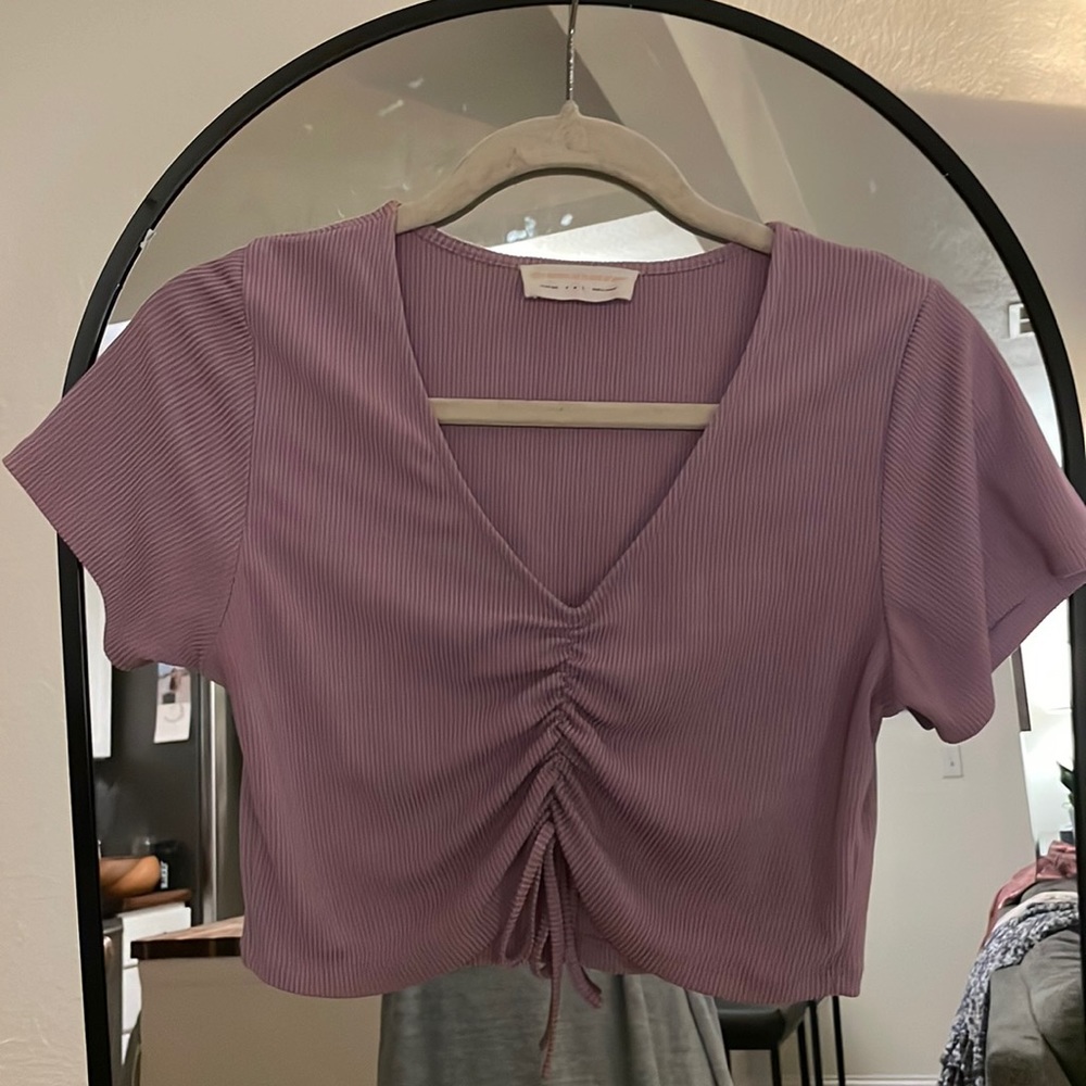 Lilac Cinched Crop Top